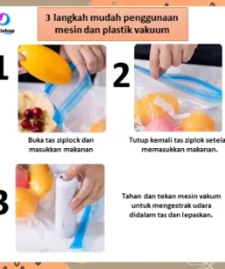 Alternative view of Plastik Makanan Vacum Press Kedap Udara Kantong Vacuum Sealer Transparan