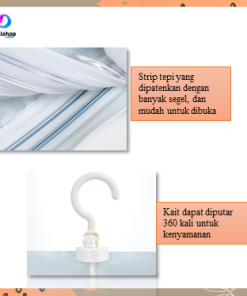 Plastik Vacum Baju Gantung Vacuum Bag Plastic Kantong Plastik Pakaian Bahan PA+PE - Gambar 4