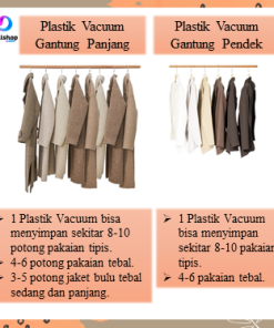 Alternative view of Plastik Vacum Baju Gantung Vacuum Bag Plastic Kantong Plastik Pakaian Bahan PA+PE
