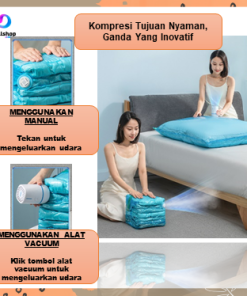 plastik vacum / vacuum bag plastic kantong plastik vakum baju pakaian Bahan PA+PE vacuum travel bag