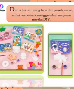 Boneka 3d Mainan Edukasi Anak DIY Melukis Patung Gypsum 3D Dengan Cat air - Gambar 3
