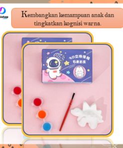 Boneka 3d Mainan Edukasi Anak DIY Melukis Patung Gypsum 3D Dengan Cat air - Gambar 5