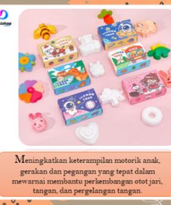 Boneka 3d Mainan Edukasi Anak DIY Melukis Patung Gypsum 3D Dengan Cat air - Gambar 4