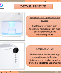 Dehumidifier Ruangan Kamar Penyerap Kelembaban Serap Air Portable 23W 1100ml - Gambar 3