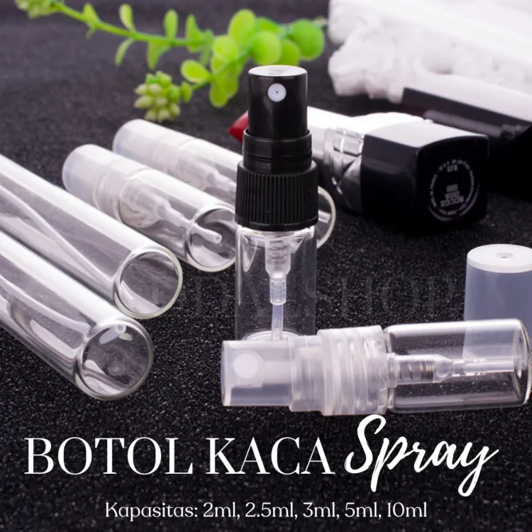 Botol Parfum Refil Mini Travel Size Decant Parfume Bottle Kaca Spray Sampel 2ml 2,5ml 3ml 5ml 10ml