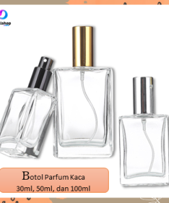 Botol Tempat Parfum Refil Parfume Bottle Kaca Drat Putar model Kotak Decant Travel Size 30ml 50ml 100ml - Gambar 3