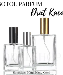 Botol Tempat Parfum Refil Parfume Bottle Kaca Drat Putar model Kotak Decant Travel Size 30ml 50ml 100ml
