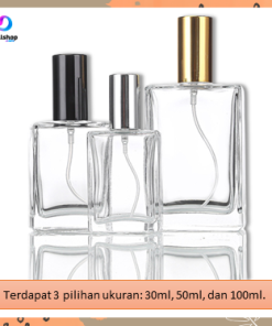 Botol Tempat Parfum Refil Parfume Bottle Kaca Drat Putar model Kotak Decant Travel Size 30ml 50ml 100ml - Gambar 4