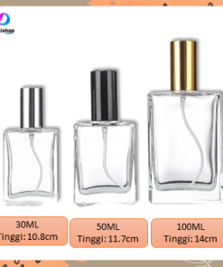 Botol Tempat Parfum Refil Parfume Bottle Kaca Drat Putar model Kotak Decant Travel Size 30ml 50ml 100ml - Gambar 5
