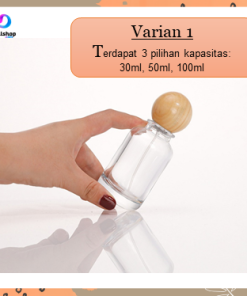 Alternative view of Botol Kosong Parfum Refil Spray Pres Parfume Bottle Bahan Kaca Tebal Tutup Botol Motif Kayu Estetik 30ml 50ml 100ml