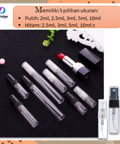 Botol Parfum Refil Mini Travel Size Decant Parfume Bottle Kaca Spray Sampel 2ml 2,5ml 3ml 5ml 10ml - Gambar 5
