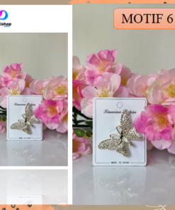 Aksesoris Fashion Wanita Brooch Hijab Bross Blazer Motif Bunga Mutiara Mewah Premium - Gambar 7