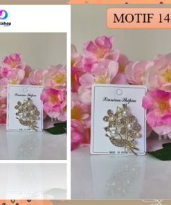 Aksesoris Fashion Wanita Brooch Hijab Bross Blazer Motif Bunga Mutiara Mewah Premium - Gambar 15