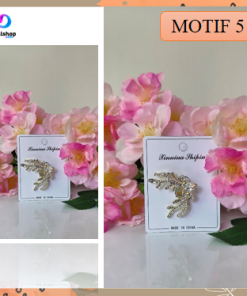 Aksesoris Fashion Wanita Brooch Hijab Bross Blazer Motif Bunga Mutiara Mewah Premium - Gambar 6