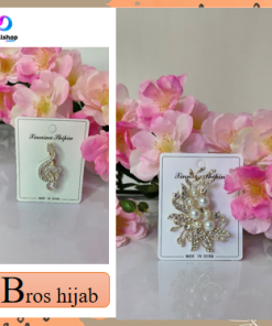Aksesoris Fashion Wanita Brooch Hijab Bross Blazer Motif Bunga Mutiara Mewah Premium