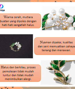 Aksesoris Fashion Wanita Bross Jilbab Blazer Kebaya Mewah Premium - Gambar 4