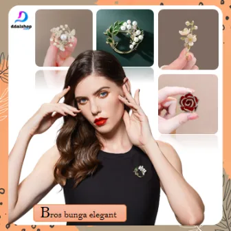 Aksesoris Fashion Wanita Bross Jilbab Blazer Kebaya Mewah Premium