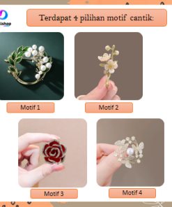 Aksesoris Fashion Wanita Bross Jilbab Blazer Kebaya Mewah Premium - Gambar 3