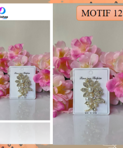 Aksesoris Fashion Wanita Brooch Hijab Bross Blazer Motif Bunga Mutiara Mewah Premium - Gambar 13