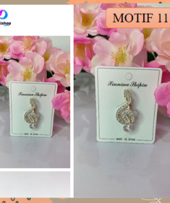 Aksesoris Fashion Wanita Brooch Hijab Bross Blazer Motif Bunga Mutiara Mewah Premium - Gambar 12