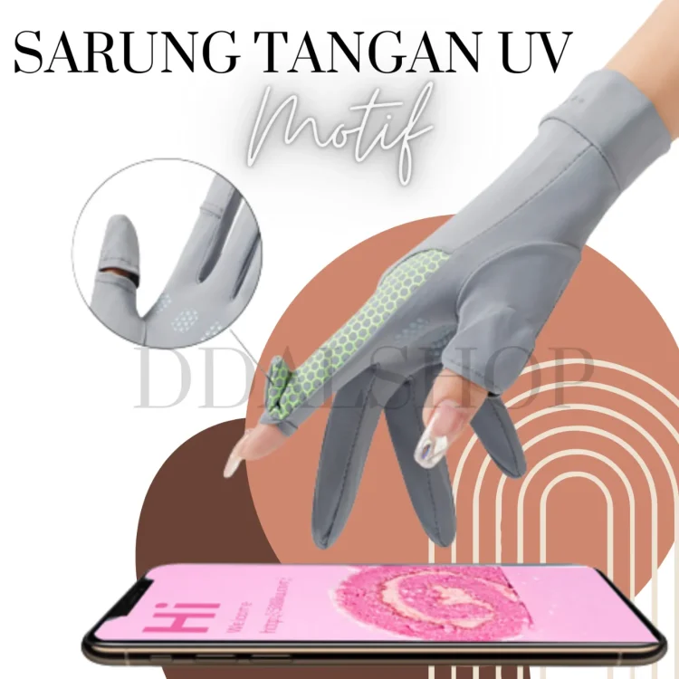 Sarung Tangan anti UV Pria Wanita Gloves Sun Protection UPF 50+ touch screen Pelindungan Panas Matahari