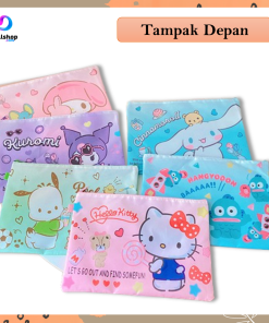 Alternative view of Pouch Bag Tas Tempat Buku atk File Folder A4 Motif Karakter Kartun Doraemon Marvel dll Bahan Kain Oxford