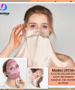 Masker Penutup Wajah Anti UV UPF 50+ Premium Pelindung Matahari Ultraviolet Bahan Sutra