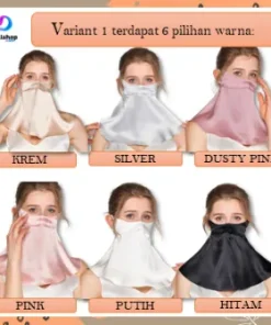 Alternative view of Masker Penutup Wajah Anti UV UPF 50+ Premium Pelindung Matahari Ultraviolet Bahan Sutra
