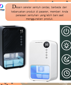 Dehumidifier Ruangan Kamar Penyerap Kelembaban Serap Air Portable 23W 1100ml - Gambar 6