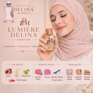 Parfum Wanita Tahan Lama Eau De Parfume Premium Inspired By Delina De Marly Travell Size 5ML 10ML 30ML 50ML 100ML
