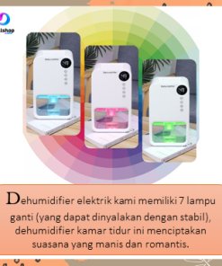 Dehumidifier Ruangan Kamar Penyerap Kelembaban Serap Air Portable 23W 1100ml - Gambar 7