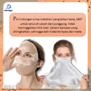 Masker Penutup Wajah Anti UV UPF 50+ Premium Pelindung Matahari Ultraviolet Bahan Sutra