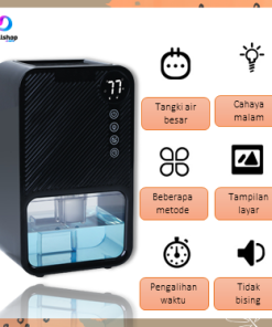 Dehumidifier Ruangan Kamar Penyerap Kelembaban Serap Air Portable 23W 1100ml