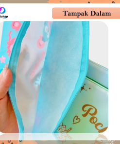 Pouch Bag Tas Tempat Buku atk File Folder A4 Motif Karakter Kartun Doraemon Marvel dll Bahan Kain Oxford - Gambar 4