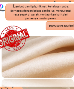 Masker Penutup Wajah Anti UV UPF 50+ Premium Pelindung Matahari Ultraviolet Bahan Sutra - Gambar 6