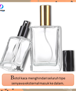 Botol Tempat Parfum Refil Parfume Bottle Kaca Drat Putar model Kotak Decant Travel Size 30ml 50ml 100ml - Gambar 7