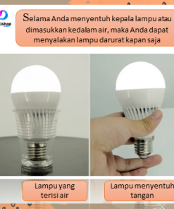 Alternative view of Bola Lampu Emergency 5 Watt Led Darurat Mati Lamp Konduktif Grafena Eksperimen Uji Serat