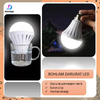 Bola Lampu Emergency 5 Watt Led Darurat Mati Lamp Konduktif Grafena Eksperimen Uji Serat