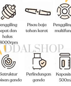 Chopper Blender Portable Mini Listrik Penggiling Penghalus Bumbu Kering Grinder Kopi Pisau Stainless Anti Karat - Gambar 7