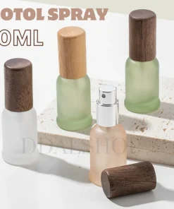 Botol Kosong Parfum Spray Aesthetic Bottle Kaca Drat Ulir Refill Isi Ulang Travel Size 10ml Tutup Kayu Cantik