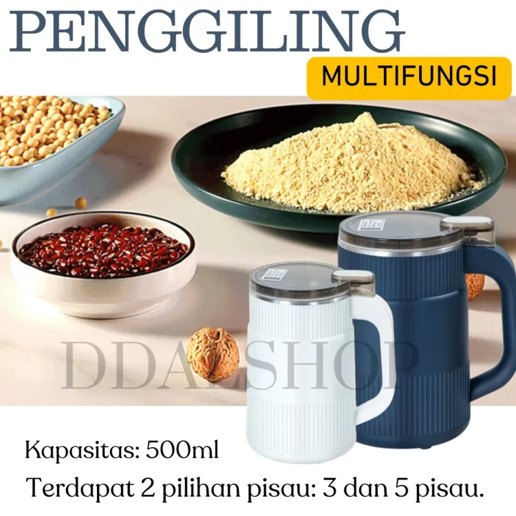 Chopper Blender Portable Mini Listrik Penggiling Penghalus Bumbu Kering Grinder Kopi Pisau Stainless Anti Karat