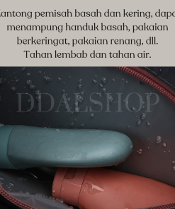 Tas Travel Motif Hand Bag Wanita Lipat Jumbo Anti Air Handbag Travelling Olahraga - Gambar 3