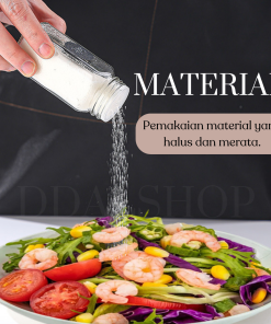 Toples Kaca Botol Bumbu Kering Bubuk Tutup Kayu Aesthetic 120ml Free Stiker dan Penyaring - Gambar 5