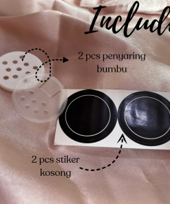 Toples Kaca Botol Bumbu Kering Bubuk Tutup Kayu Aesthetic 120ml Free Stiker dan Penyaring - Gambar 9