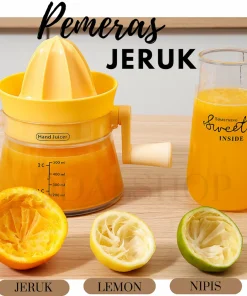 Alat Peras Jeruk Mesin Pemeras Jeruk Nipis Lemon Hand Juicer Dengan Gelas Ukur Takar