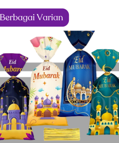 Plastik Snack Lebaran GoodieBag Hampers Idul Fitri Plastic Eid Mubarak Tas Bingkisan Graduation 12Pc - Gambar 8