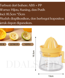 Alat Peras Jeruk Mesin Pemeras Jeruk Nipis Lemon Hand Juicer Dengan Gelas Ukur Takar - Gambar 4