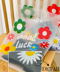 Kantong Plastik Bening Motif Print Bunga Lucu Plastic Kresek Kemasan Goodie Bag Bahan HDPE - Gambar 7