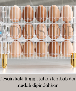 Rak Tatakan Telor Defect Tempat Kotak Penyimpanan Telur Grade B Susun Dapat Diputar Bahan PET - Gambar 3