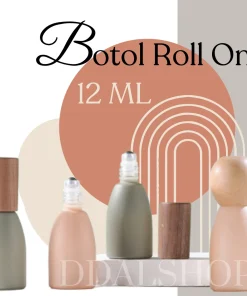 Botol Parfum Kaca Aesthetic Roll On 12Ml Unik Lucu Bottle Travel Premium Dengan Tutup Kayu